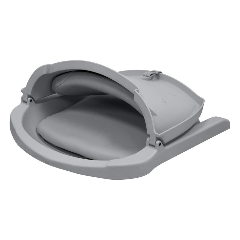 Wise 8WD139LS-717 Molded Fishing Boat Seat with Marine Grade Cushion Pads, Grey Shell, Grey Cushion - Image 5